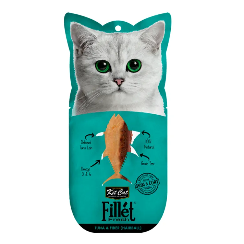 Kit Cat FilletFresh Atún y Fibra Hairball para Gatos