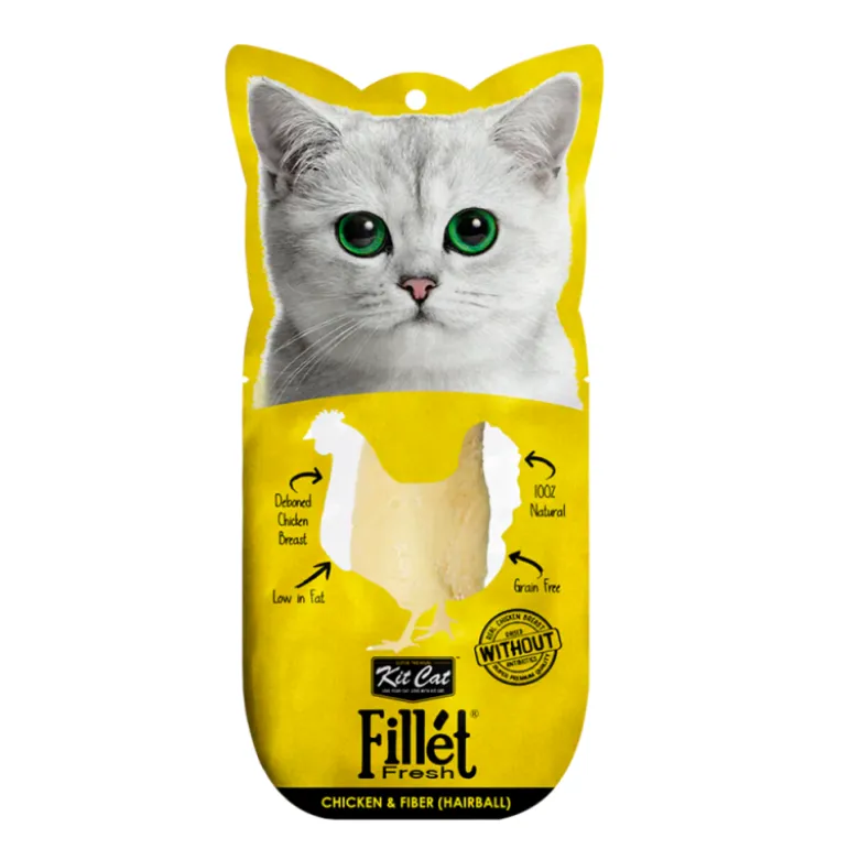 Kit Cat FilletFresh Pollo y Fibra Hairball para Gatos