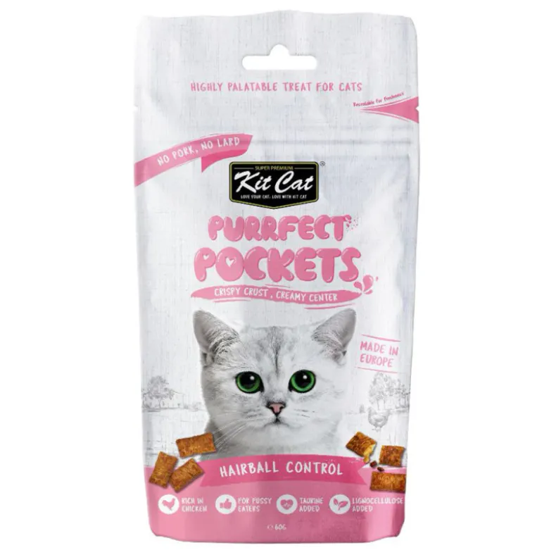 Kit Cat Purrfect Pockets Hairball Control Snack para Gatos