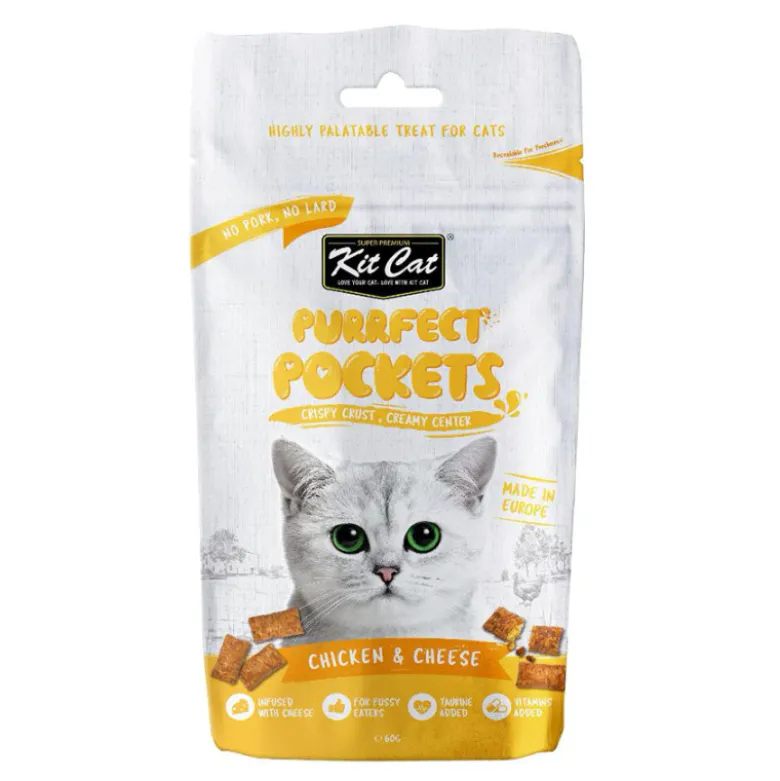 Kit Cat Purrfect Pockets Pollo y Queso para Gatos