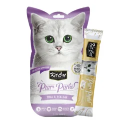 Kit Cat PurrPuree Puré Atún y Vieiras para Gatos 60g