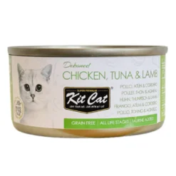 Kit Cat Toppers Pollo, Atún y Cordero en Gelatina para Gatos Lata 80g