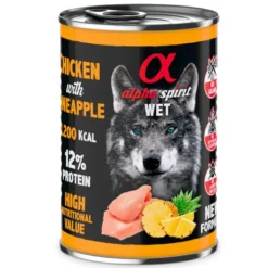 Lata Alpha Spirit Grain Free Pollo y Piña 400gr