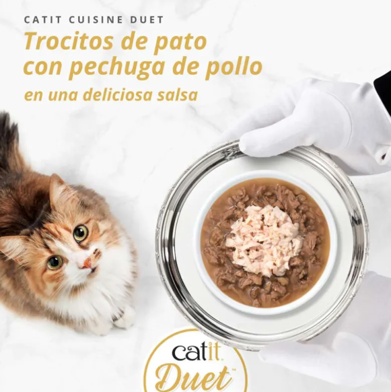 Lata Catit Cuisine Duet de Pato con Pollo para Gatos