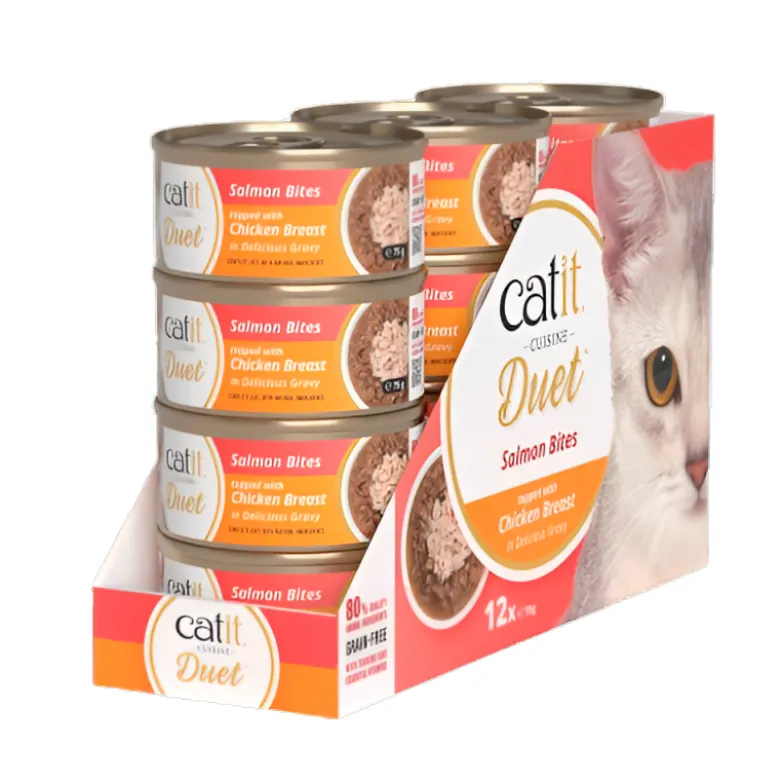 Lata Catit Cuisine Duet de Salmón con Pollo para Gatos