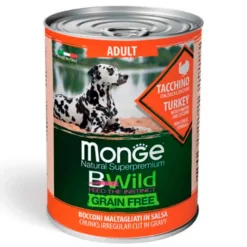 Lata Monge Bwild Adult Pavo en Salsa Para Perro 400g