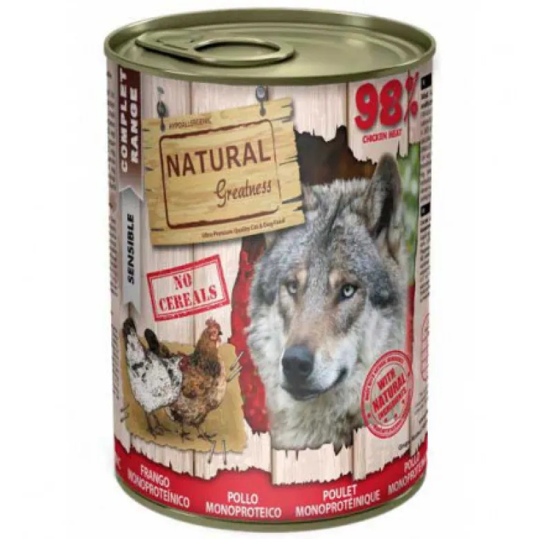 Lata Natural Greatness Monoproteico De Pollo 400g