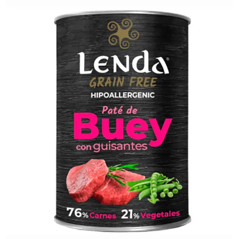 Lenda Original Lata Buey y Guisantes Grain Free 400g