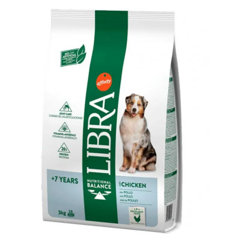 Libra Senior Con Pollo Pienso Para Perros