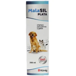 Malasil Ag+ Plata Champú para Perros y Gatos 200ml