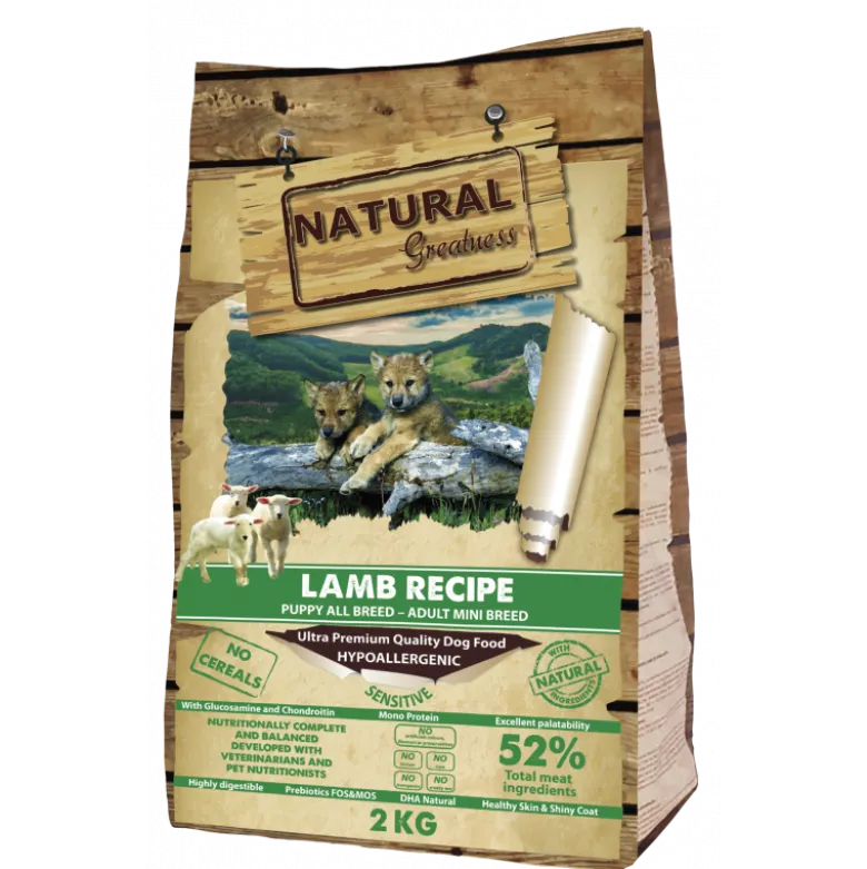 Natural Greatness Puppy y Adult Mini Sabor Cordero