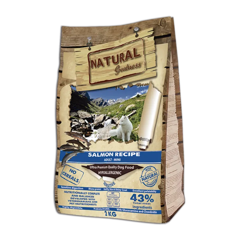 Natural Greatness Receta Salmón Razas Mini Adulto