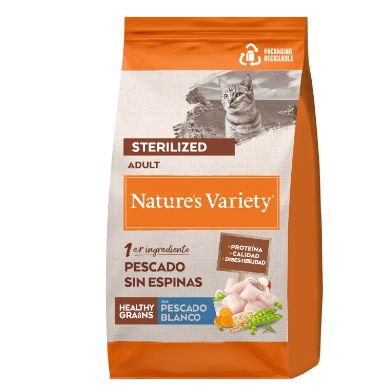 Nature´s Variety Healthy Grain Sterilized Pescado Blanco para Gatos