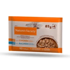 Nature's Variety Wet Bites Kitten Flowp Pollo y Salmón Kitten 4x85g