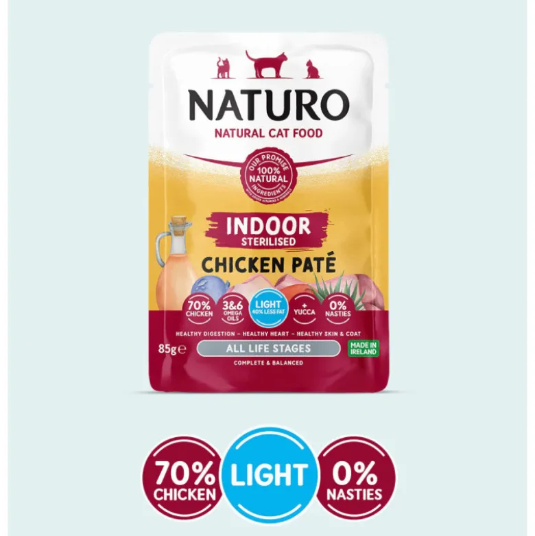 Naturo Cat Paté Esterilizado Pollo 85g