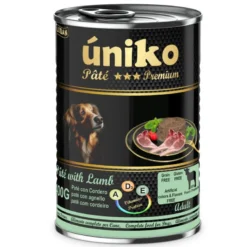 Úniko Adult Paté de Cordero para Perros Lata