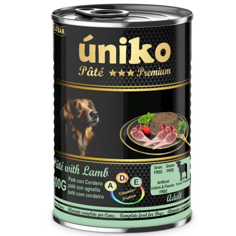 Úniko Adult Paté de Cordero para Perros Lata