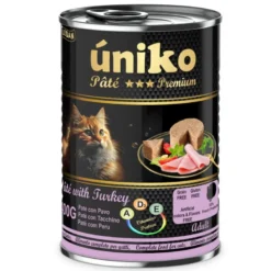 Úniko Adult Paté de Pavo para Gatos Lata 400g