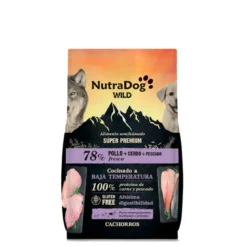 NutraDog Wild Pienso Semihúmedo Pollo, Cerdo y Pescado para Cachorros