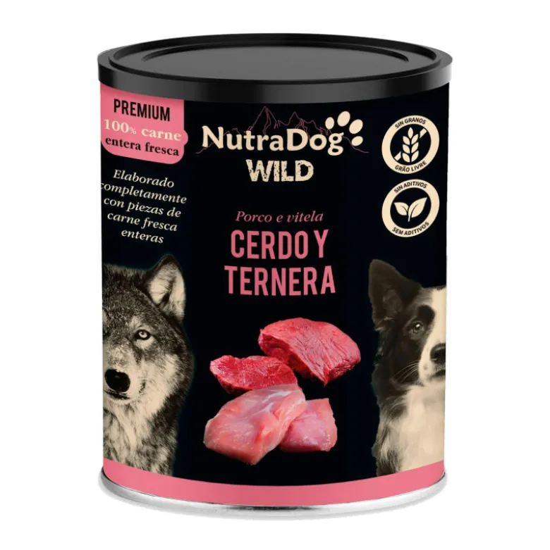 Nutradog Wild Premium Cerdo y Ternera Lata para Perros