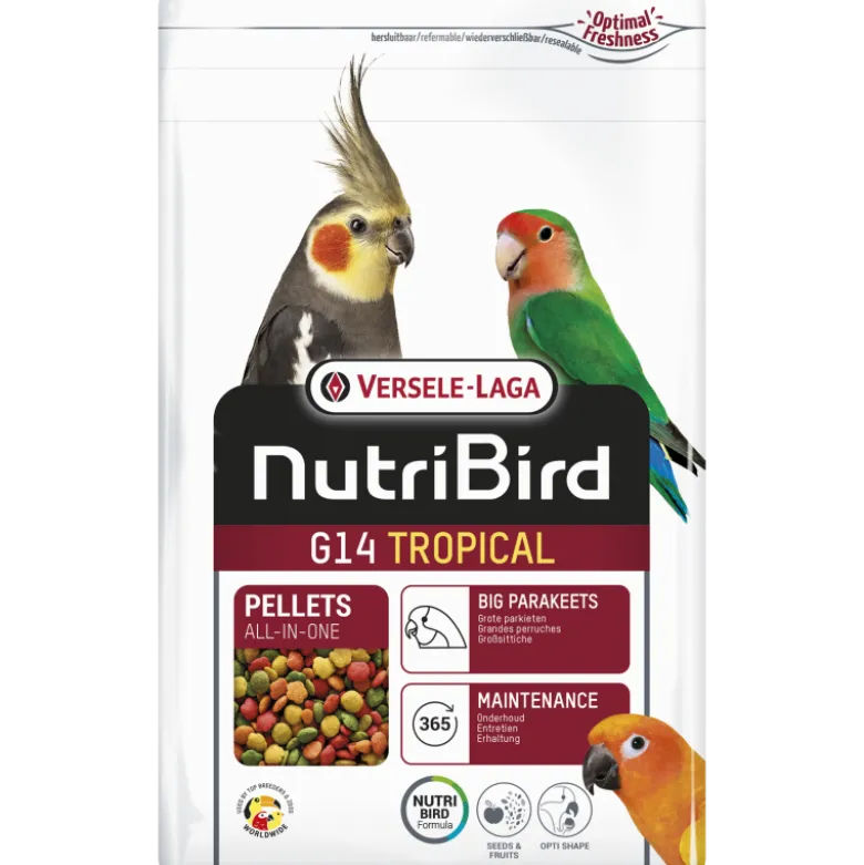 NutriBird G14 Tropical Alimento Para Agapornis, Ninfas y Loros 1kg