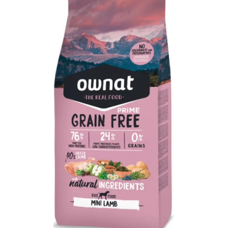 Ownat Prime Grain Free Mini Adult Cordero Pienso Sin Cereales