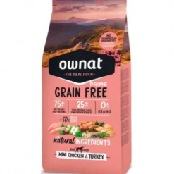 Ownat Prime Grain Free Mini Adult Pollo y Pavo pienso sin cereales