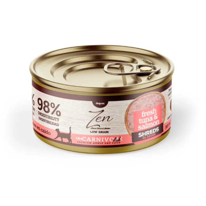 Paté Zen Láminas de Atún y Salmón en Guiso para Gatos