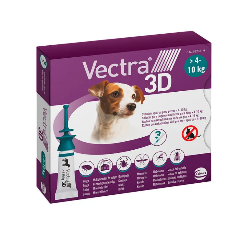 Pipetas Vectra 3D para Perros Pequeños de 4 - 10kg