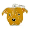 Placa Identificativa Perro American Staffordshire Marrón