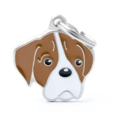 Placa Identificativa Perro Boxer Blanco