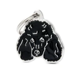 Placa Identificativa Perro Caniche Poodle Negro