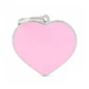 Placa Identificativa Perro Corazon Rosa