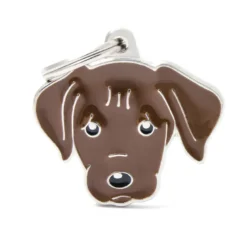 Placa Identificativa Perro Labrador Chocolate