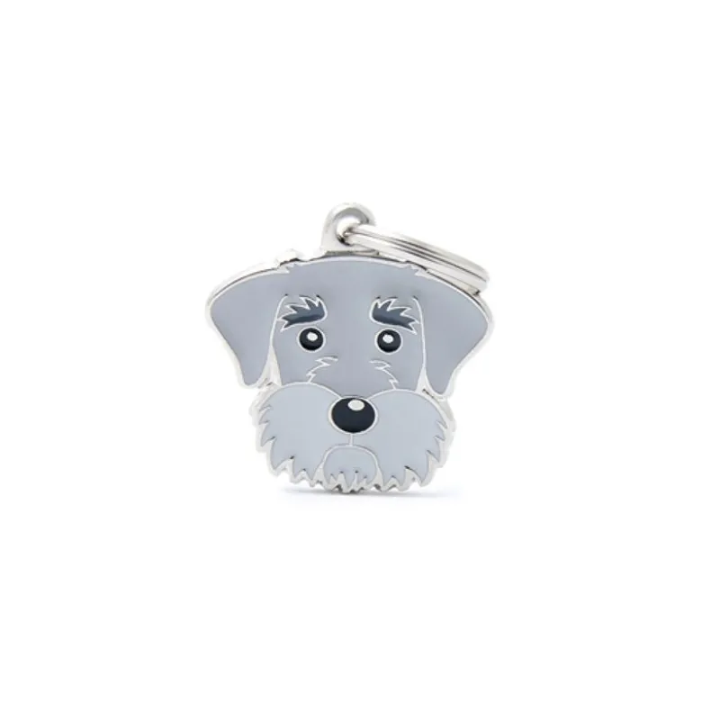 Placa Identificativa Schnauzer Gris