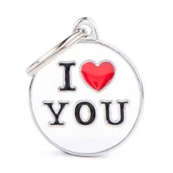 Placa I LOVE YOU para Perros