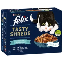 Purina Felix Tasty Shreds Festin del Mar 12x80g