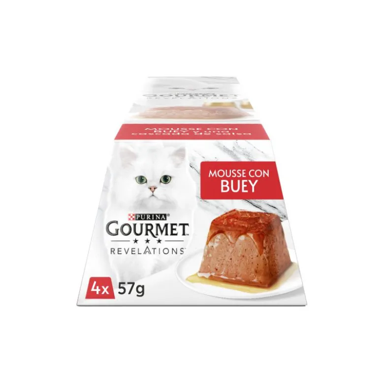 Purina Gourmet Revelations Mousse con Buey 4 x 57g