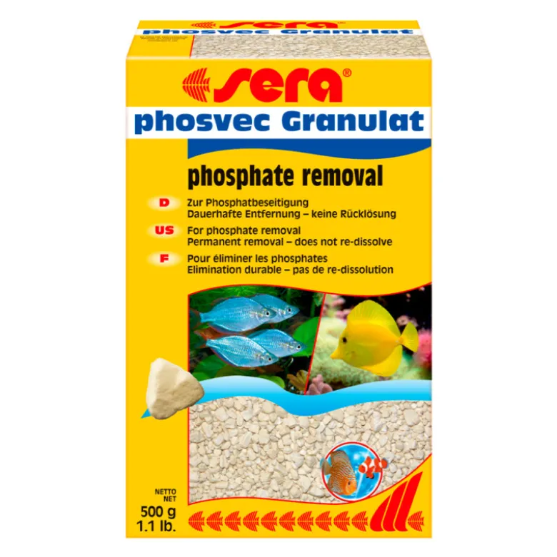 Sera Phosvec Granulat 500g para Acuarios