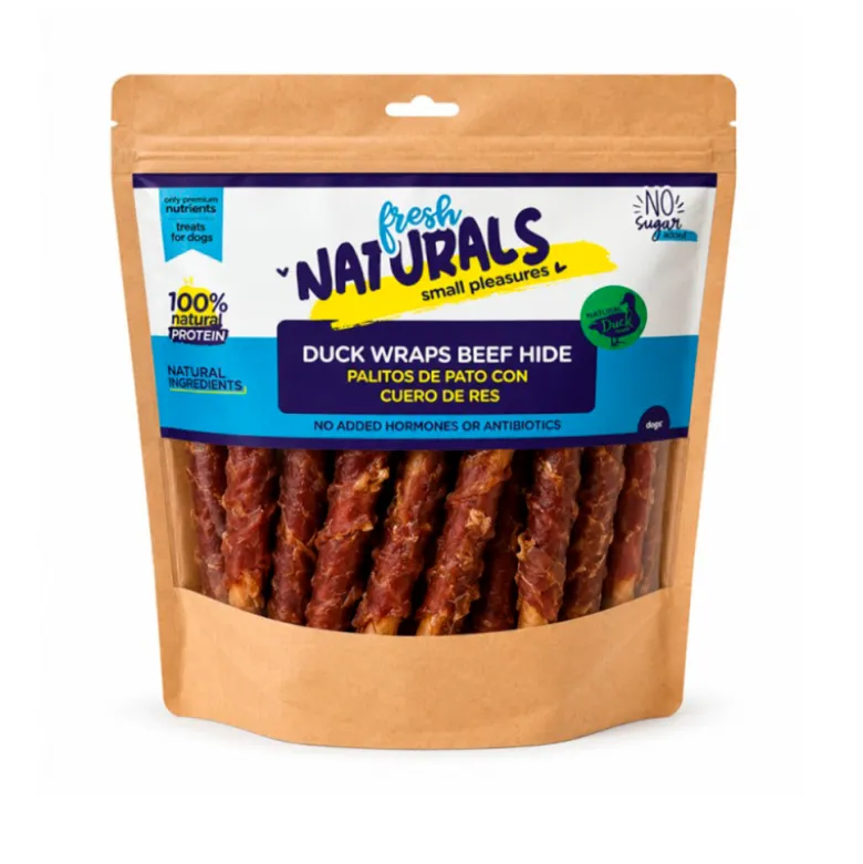 Snack Fresh Naturals Palitos de Pato con Cuero de Res para Perros