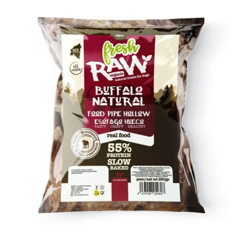 Snack Fresh Raw Esófago Búfalo Hueco para Perros