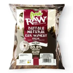 Snack Fresh Raw Oreja de Búfalo con Carne para Perros