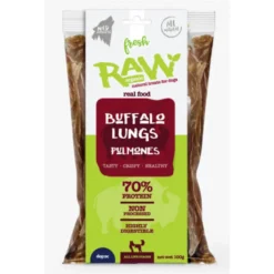 Snack Fresh Raw Pulmón de Búfalo Deshidratado para Perros