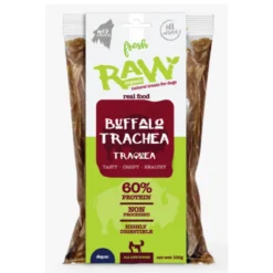 Snack Fresh Raw Tráquea de Búfalo Deshidratada para Perros