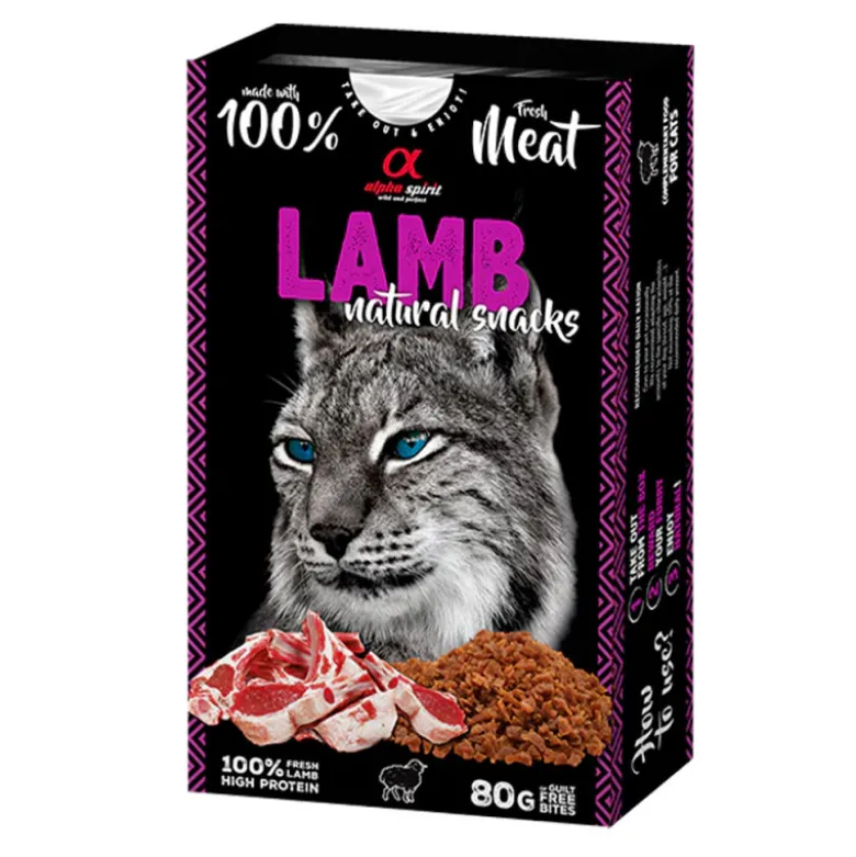 Snack Natural Alpha Spirit de Cordero para Gatos