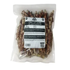 Snack Pato con Palito de Piel Prensada para Perros