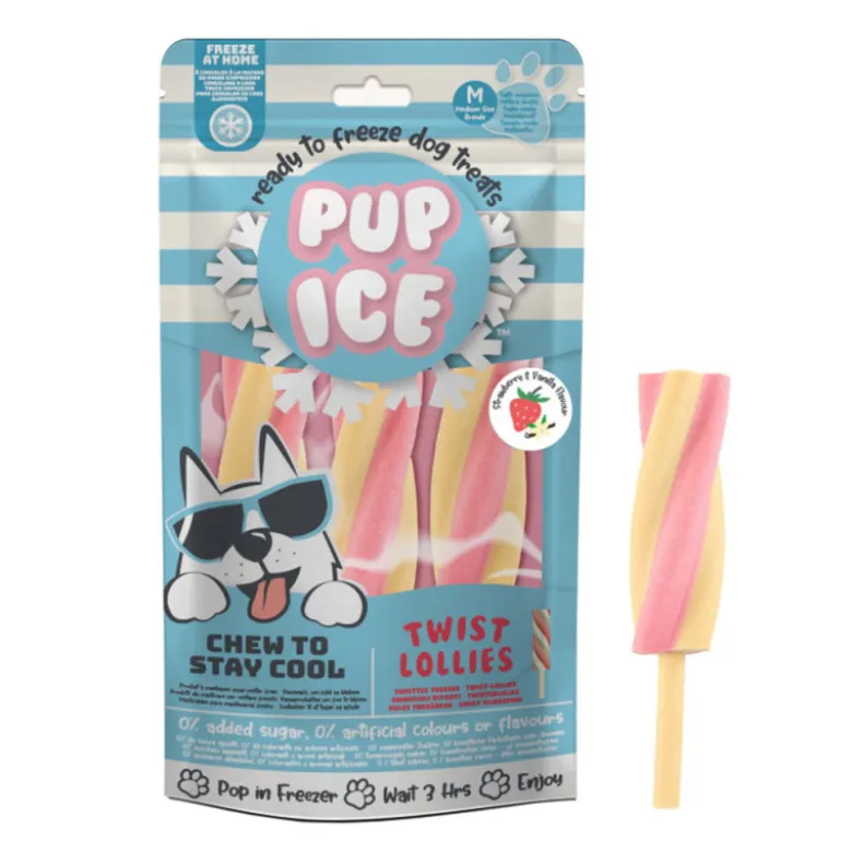 Snack Polo Twist de Fresa y vainilla 3uds para Perros