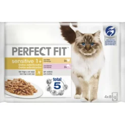 Sobres Perfect Fit Sensitive 1+ Gatos Esterilizados Pollo y Salmón