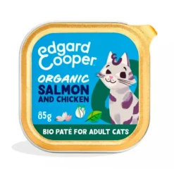 Tarrina Edgard Cooper Gato Organic Salmón y Pollo 85g