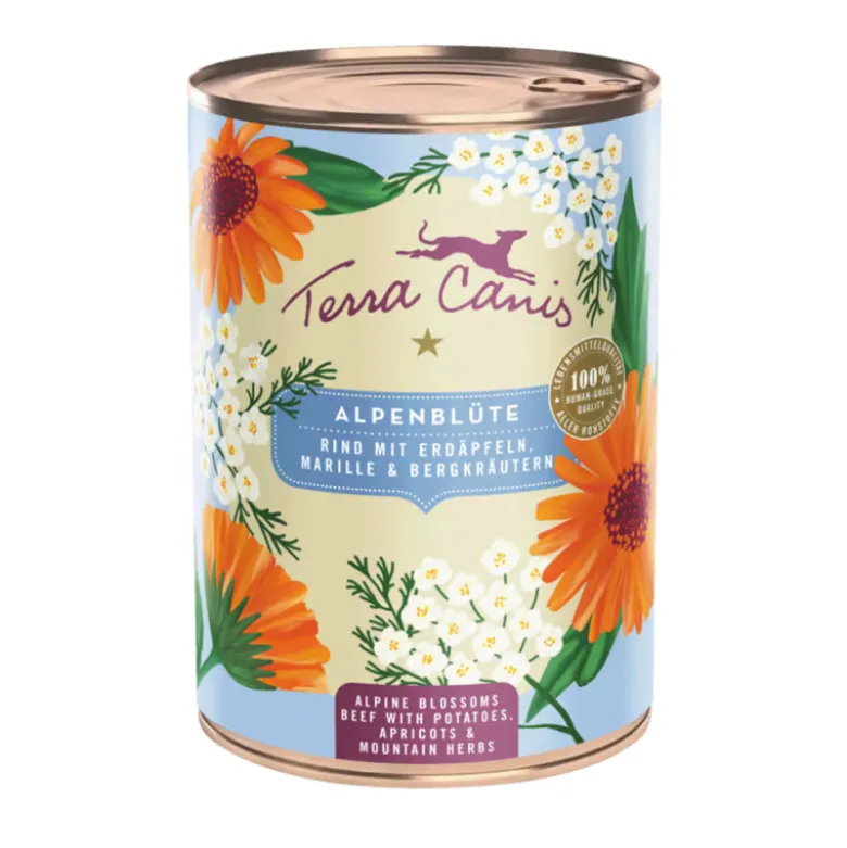 Terra Canis Buey con Patatas, Albaricoque y Hierbas de la Montaña 400g